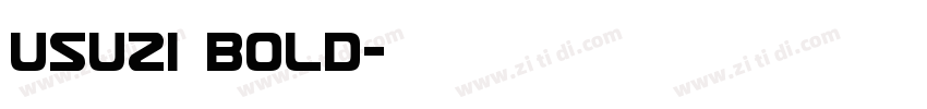 Usuzi Bold字体转换
